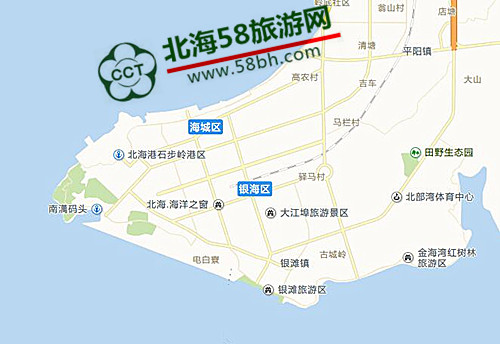 北海地圖,廣西北海旅行社,