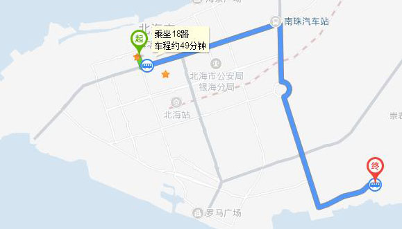 到北海紅樹(shù)林坐幾路公交車(chē)