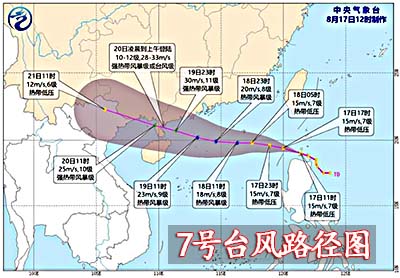 北海天氣預報,7號臺風路徑,