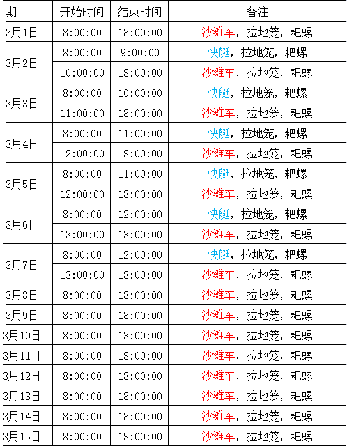 北海3月份趕海時(shí)刻潮汐表