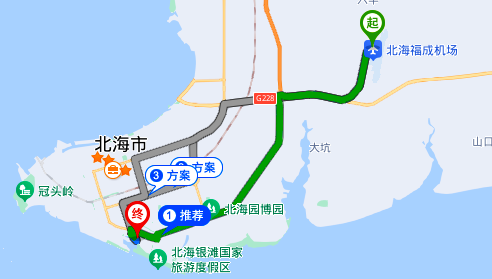 北海機場到銀灘國際客運港有多遠,坐車怎么走